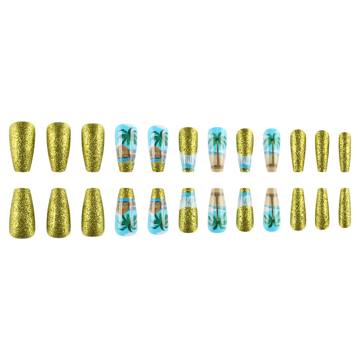 Tropisches Paradies Press-On Nagelkunst Set Karnz