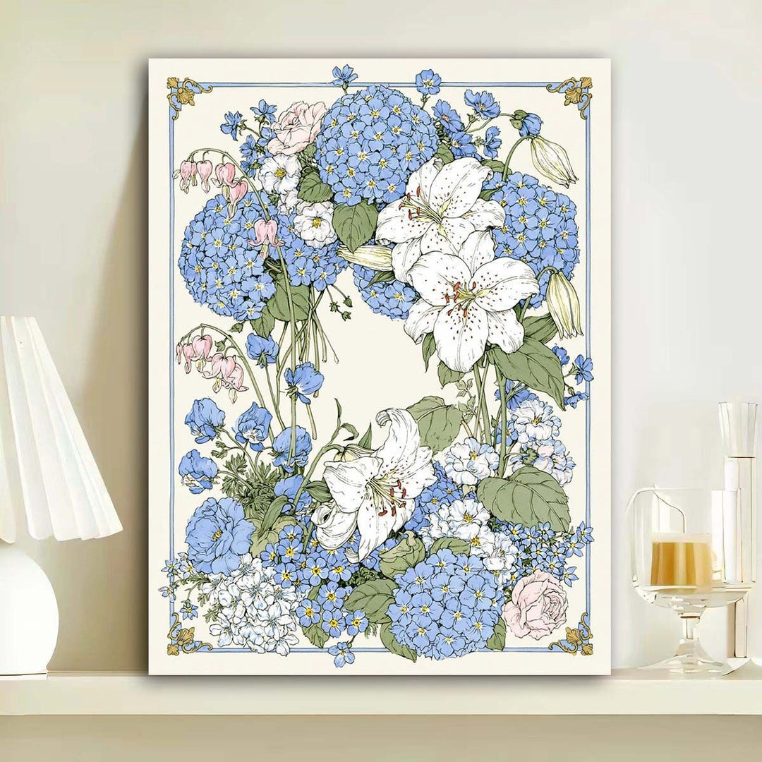 Botanische Blumenkunst Wandkunst Karnz