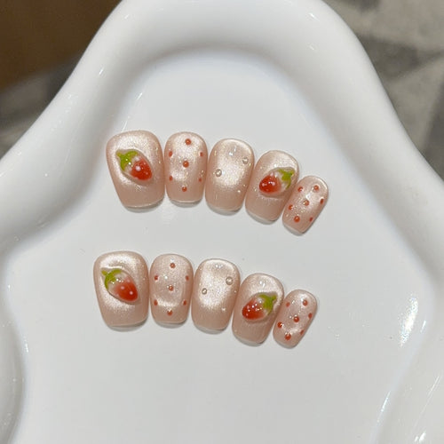 Kunstnägel mit Romantischem Blumenmotiven Karnz