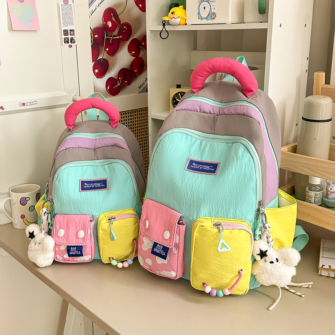 Bunter Mehrfach-Taschen Rucksack