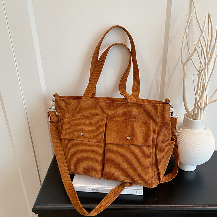 WoSpacious Corduroy Utility Tote Bag Karnz