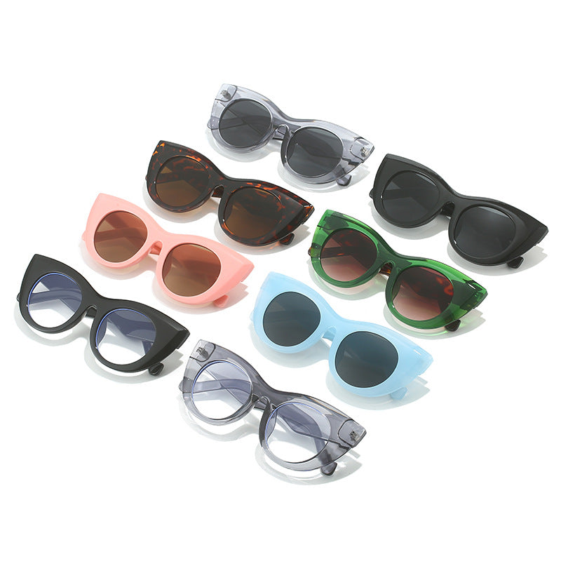 Damen Cat-Eye Sonnenbrille mit breitem Rahmen und UV-Schutz Karnz