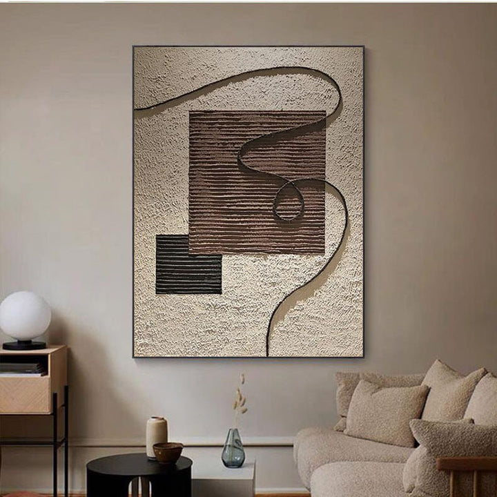 Texturiertes geometrisches Wandcanvas-Kunstwerk