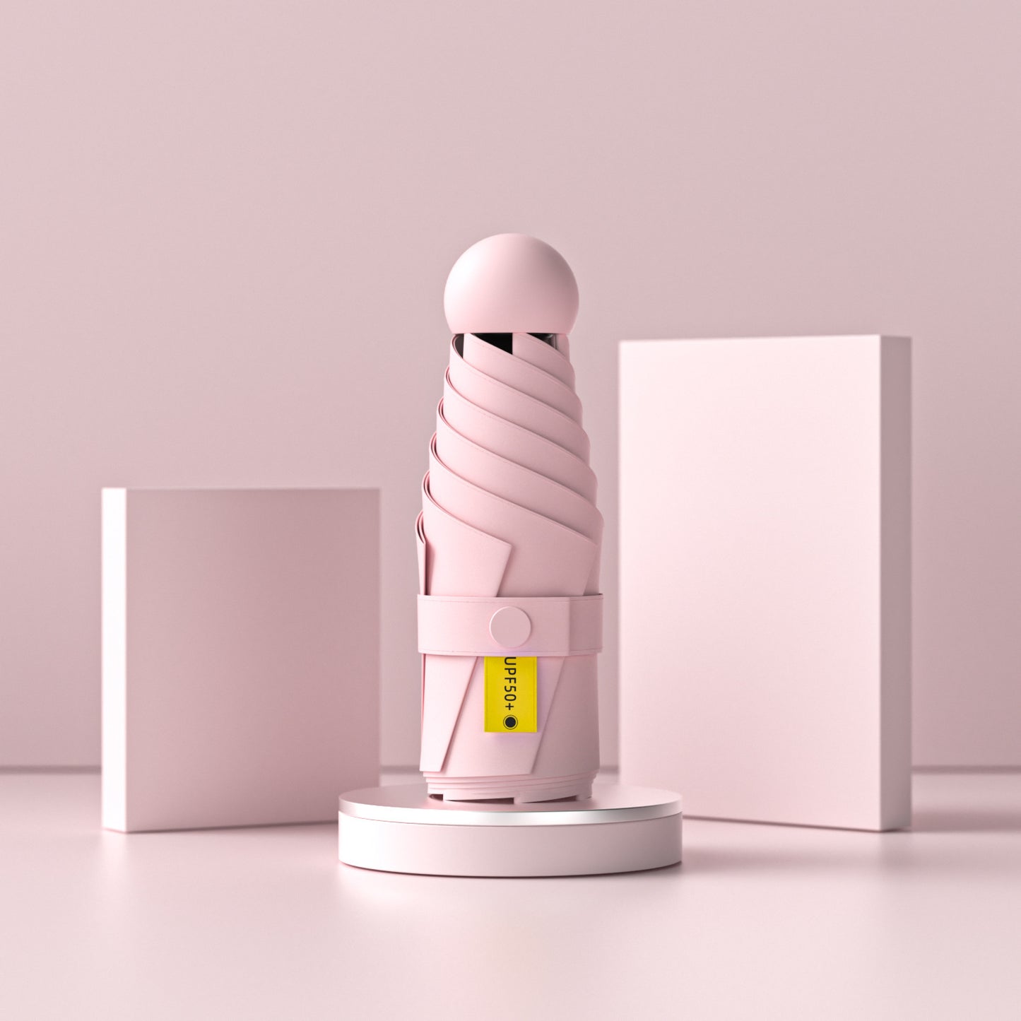 Damen UV-Schutz Falt-Regenschirm mit innovativem Mechanismus Karnz