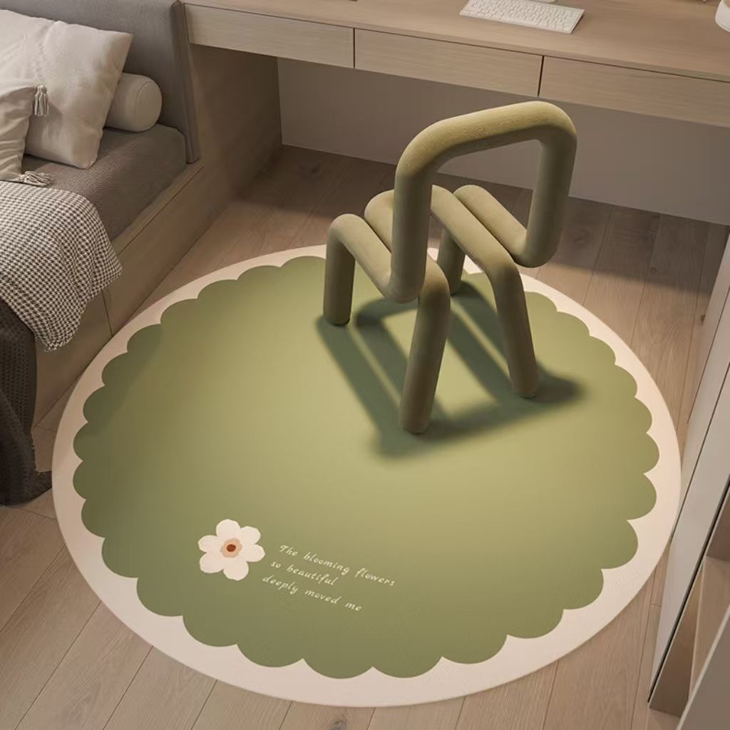 Florales Design Rundteppich