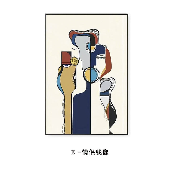 Abstracte Figuren Kunstdruck