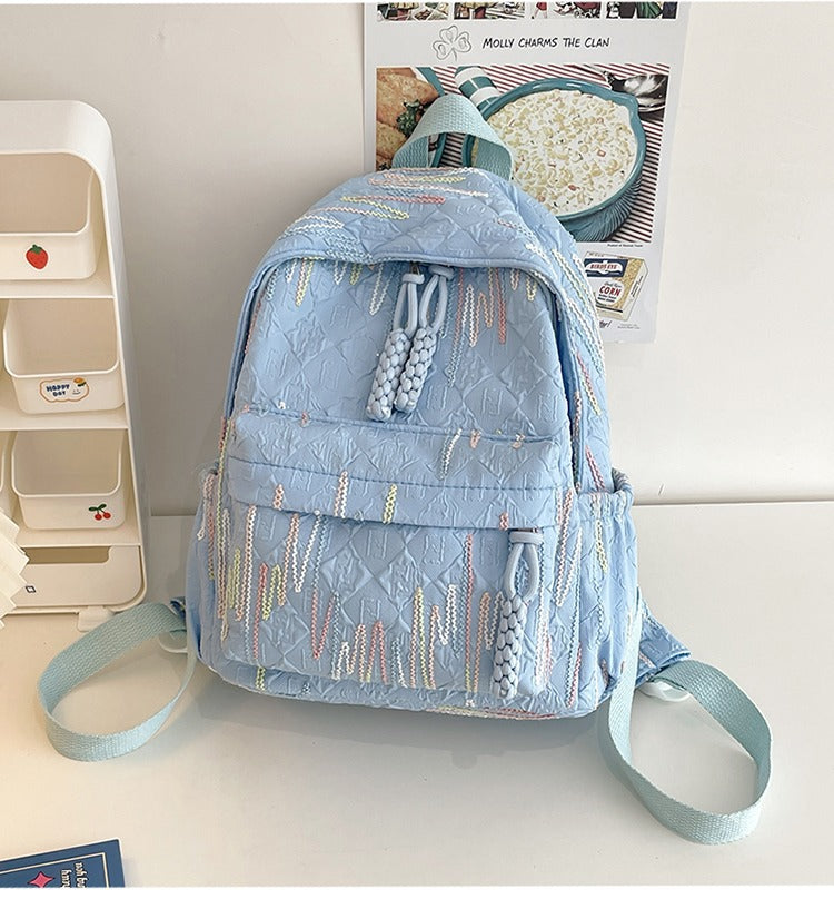 Trendy Texturierter Rucksack Karnz