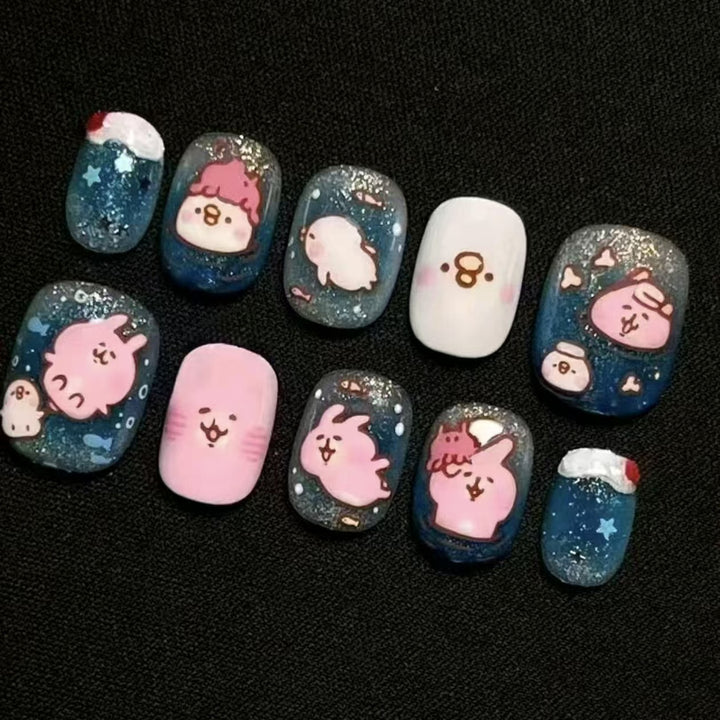 Cartoon-Charakter-Nagelkunst-Set Karnz