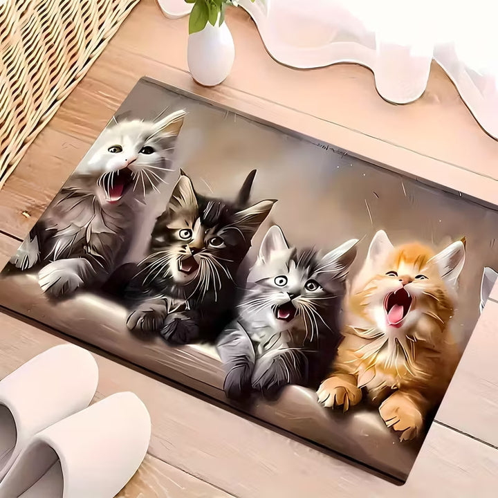 Dekorativer katzenbasierten Eingangsteppich