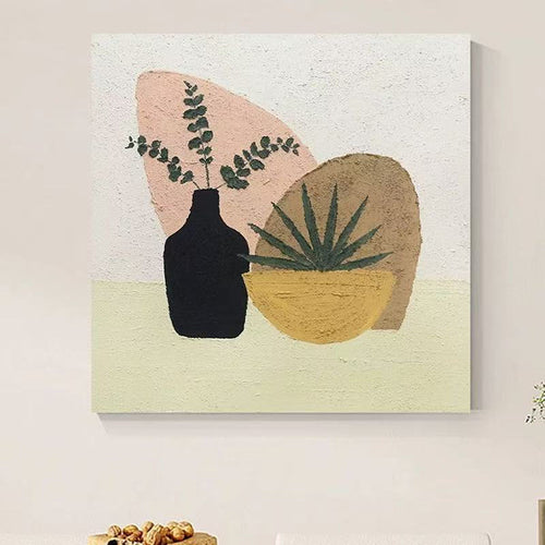 Moderne abstrakte Pflanzenillustration Leinwandkunstwerk