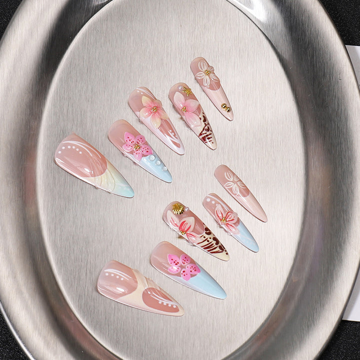 Floral Art Press-On Nagelspitzen Set Karnz