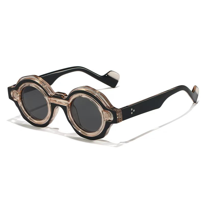 Damen modische Sonnenbrille mit einzigartigem Runddesign Karnz