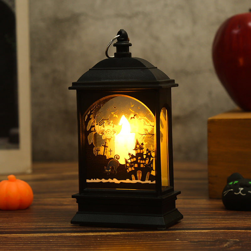 Nostalgische Laterne mit Halloween-Motiv Karnz