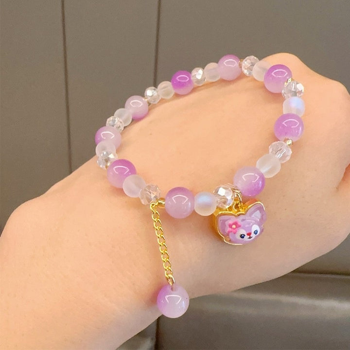 Verspieltes Armband mit Bunten Glasperlen und Anhänger Karnz