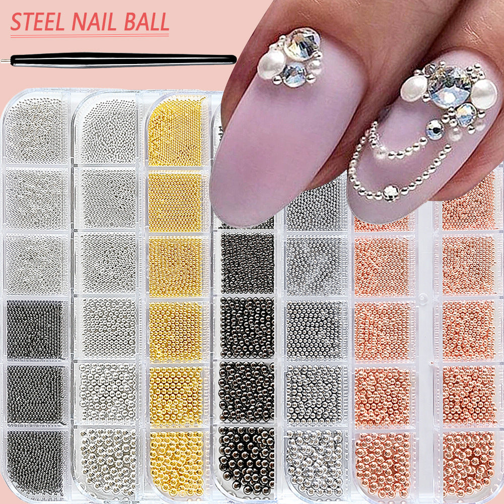 Dekorative Nail Art Perlen Set