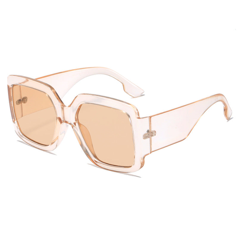 Damen moderne quadratische Sonnenbrille mit verspiegelten Gläsern Karnz