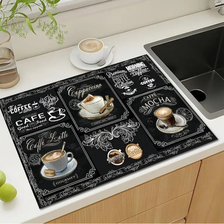 Kaffeethemen dekorative Küchenmatte