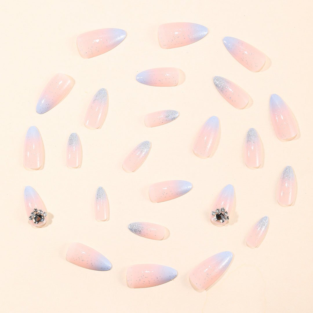 Stunning 3D Glitter Stiletto Nagelkunst Extensions Karnz