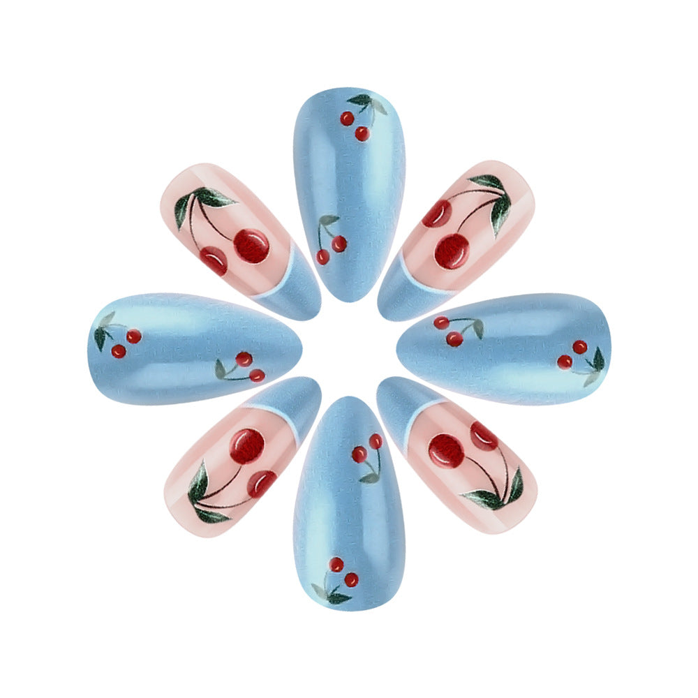 Kirschblüten-Themen Press-On Nagelkunst Set Karnz