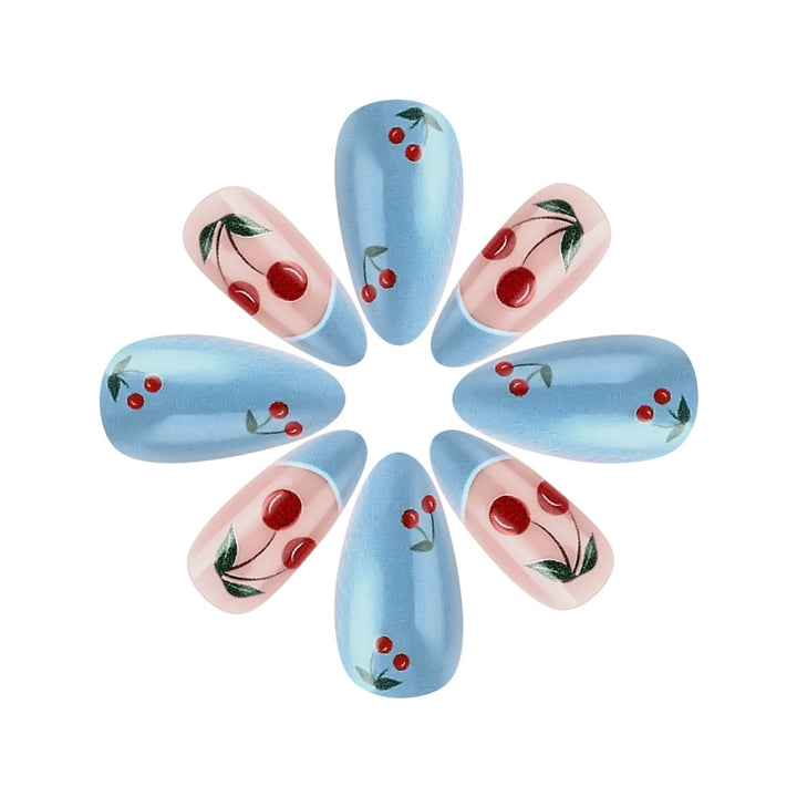 Kirschblüten-Themen Press-On Nagelkunst Set Karnz