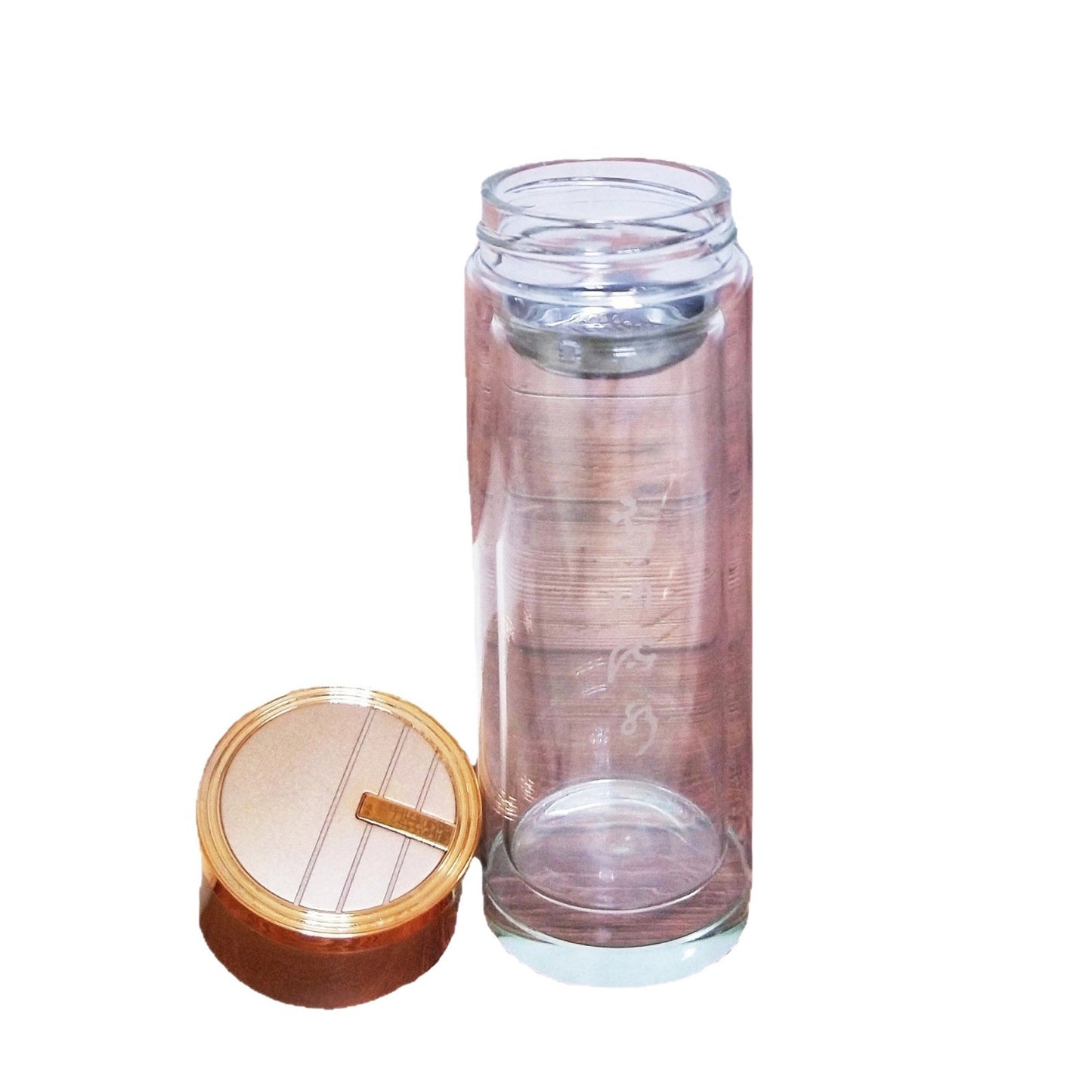 Damen Hochwertige Teeglasflasche mit integriertem Edelstahlsieb Karnz