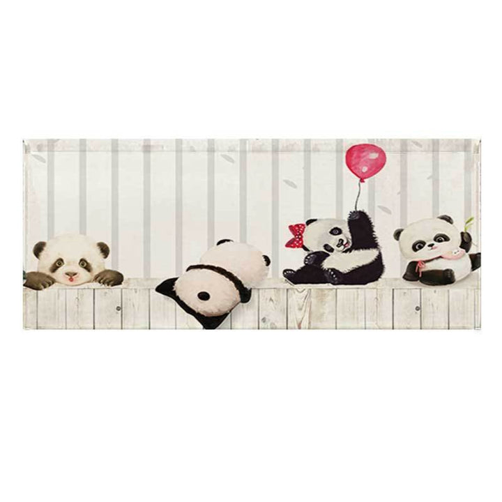 Illustrierte Panda-Familie Leinwand Wandkunst für das Kinderzimmer