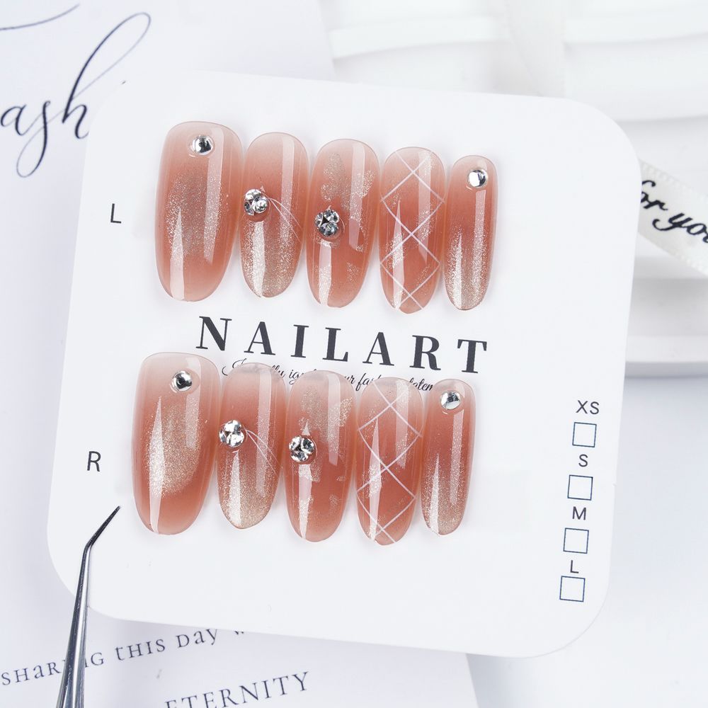Ombre Leopard Print Press-On Nagelset Karnz