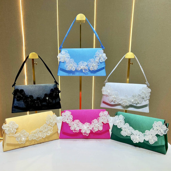 Blumenakzent Abendhandtasche