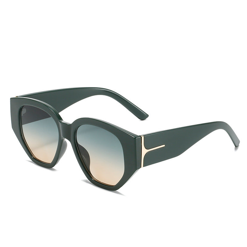 Modische Cat-Eye Sonnenbrille mit einzigartigem geometrischem Rahmen Karnz