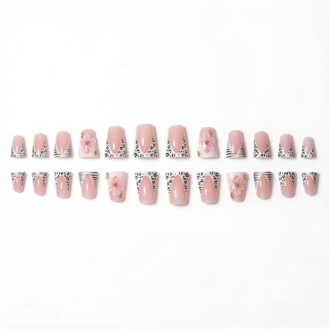 Floral Glam Press-On Nail Extensions Karnz