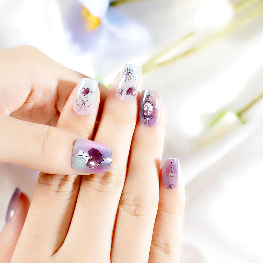 Premium Künstlerischer Press-On Nagelset Karnz