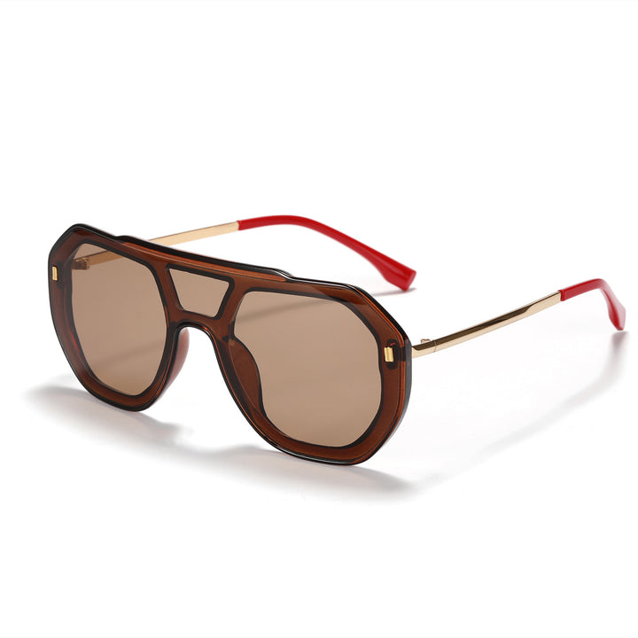 Damen oversized geometrische Sonnenbrille mit elegantem Rahmen Karnz
