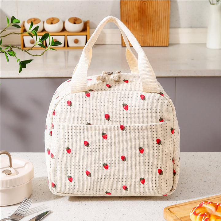 Isolierte Erdbeer-Print Mittagessen Kühl Tasche Karnz