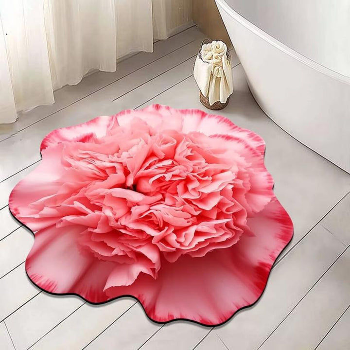 Blumenförmiger Plüsch-Teppich