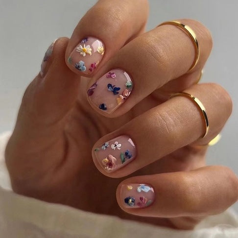 Künstlerische Florale Nagelkunst Verlängerungen Karnz