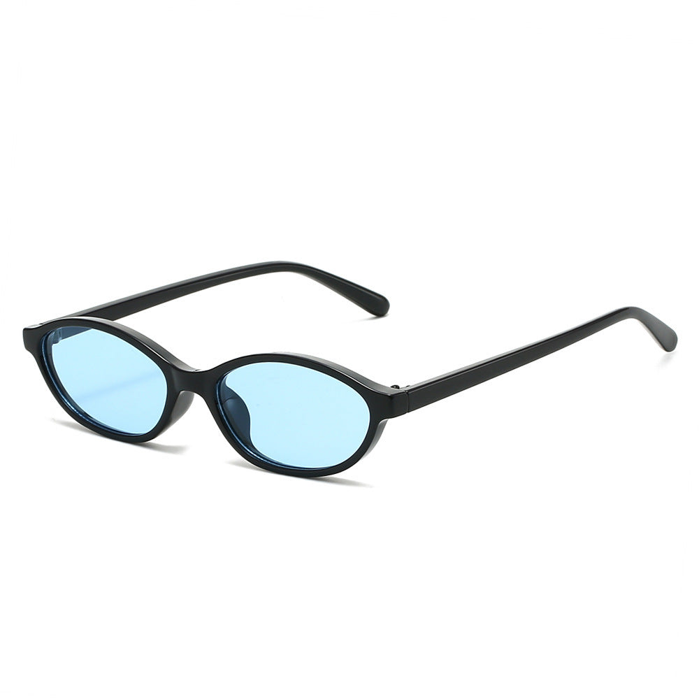 Retro-inspirierte schlanke ovale Sonnenbrille Karnz