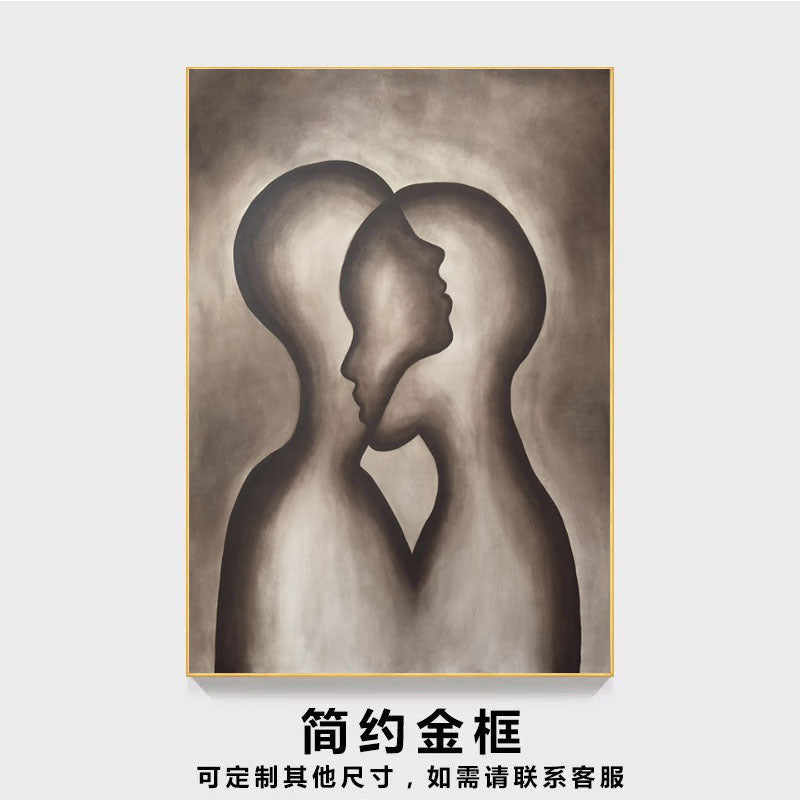 Modernes Paar Silhouette Leinwand Kunst