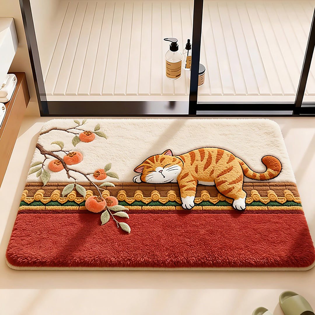 Dekorative Katzen-Themen-Badematte