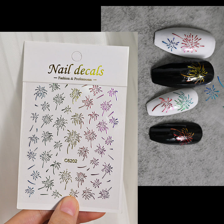 Dekorative Nagelkunst Aufkleber Set