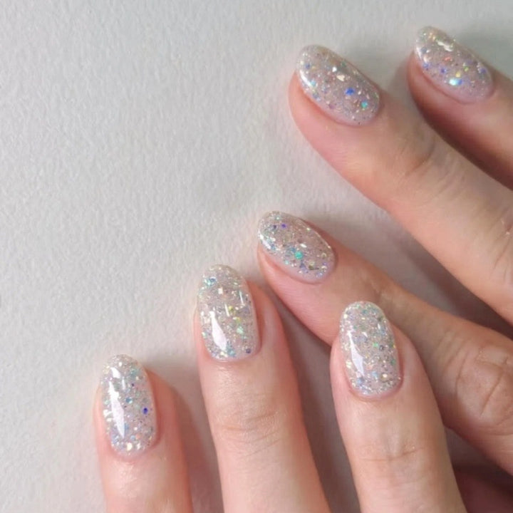 Glamouröser Glitzer Press-On Nagelset Karnz