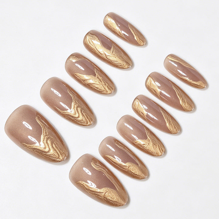 Premium Marmor Design Press-On Nagelset Karnz