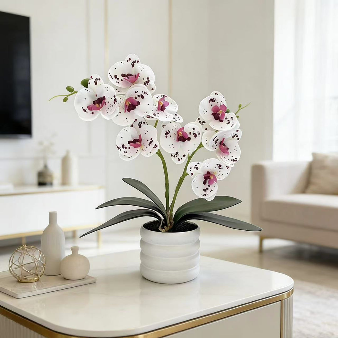 Elegante künstliche Orchideenblumenarrangement für die Wohnkultur