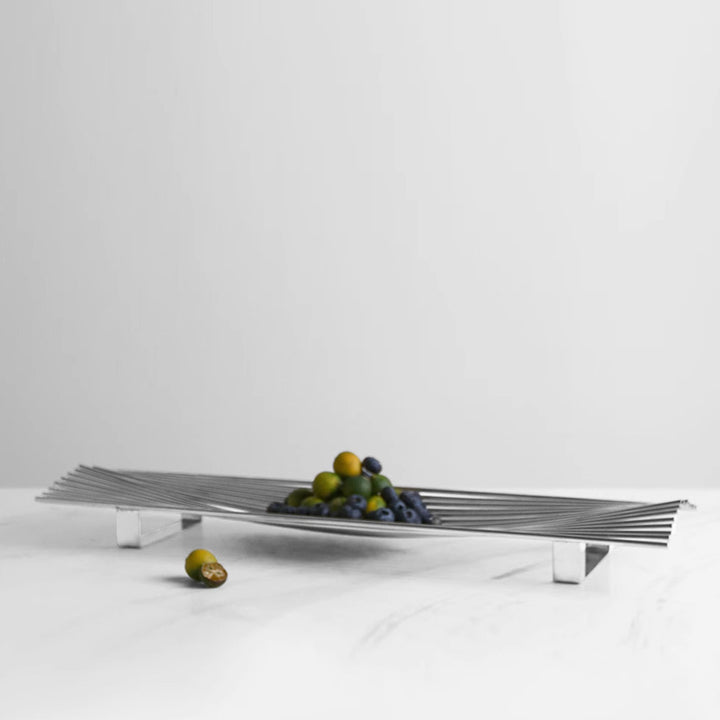 Elegante moderne Edelstahl Tischmitte