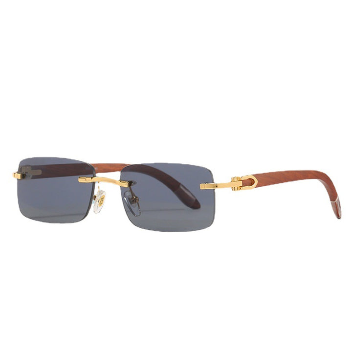Damen elegante Rechteck-Sonnenbrille mit hochwertigem Metallrahmen und polarisierenden Gläsern Karnz