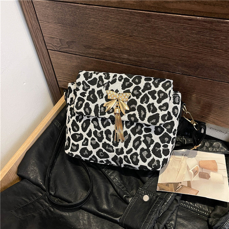 Chic Leopardenmuster Umhängetasche Karnz