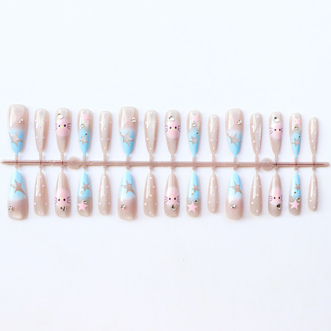 Verspielt Sternenhimmel Nagelkunst Set