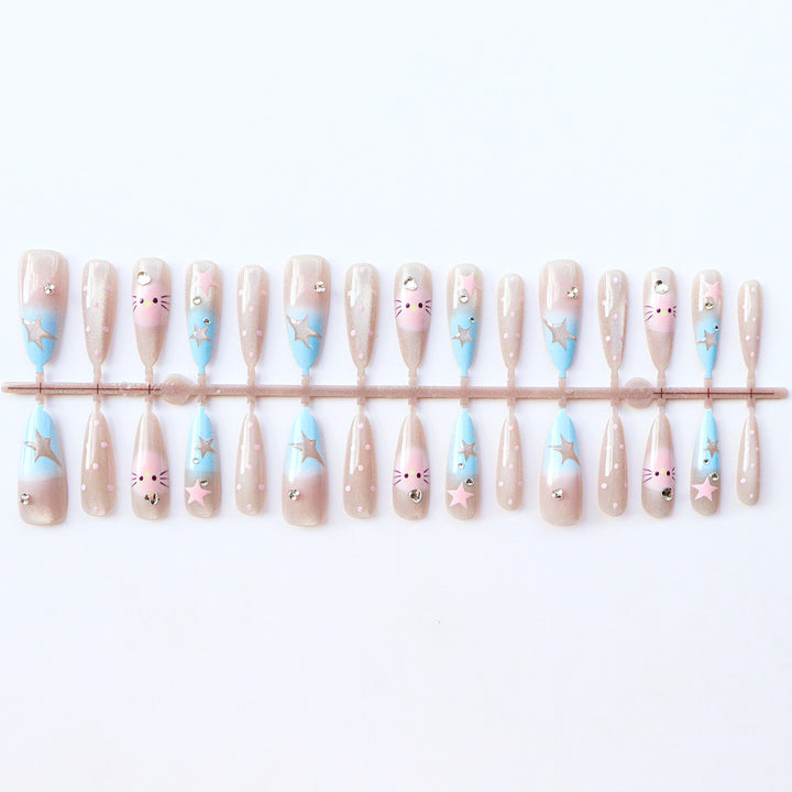 Verspielt Sternenhimmel Nagelkunst Set