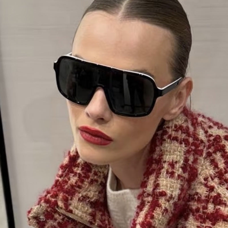Damen oversized Sonnenbrille mit breitem Rahmen Karnz