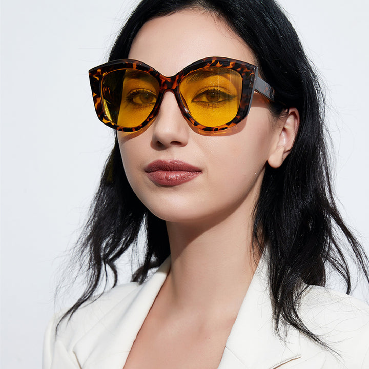 Damen stylische Katzenaugen Sonnenbrille Karnz