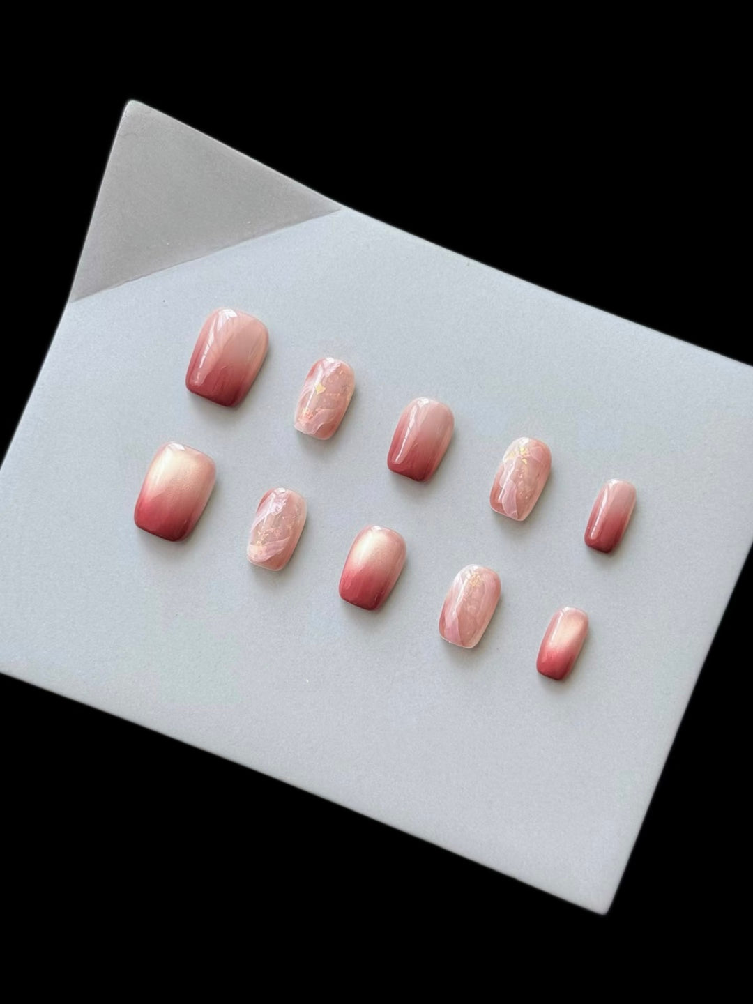 Elegante Ombre Gel Press-On Nagelset